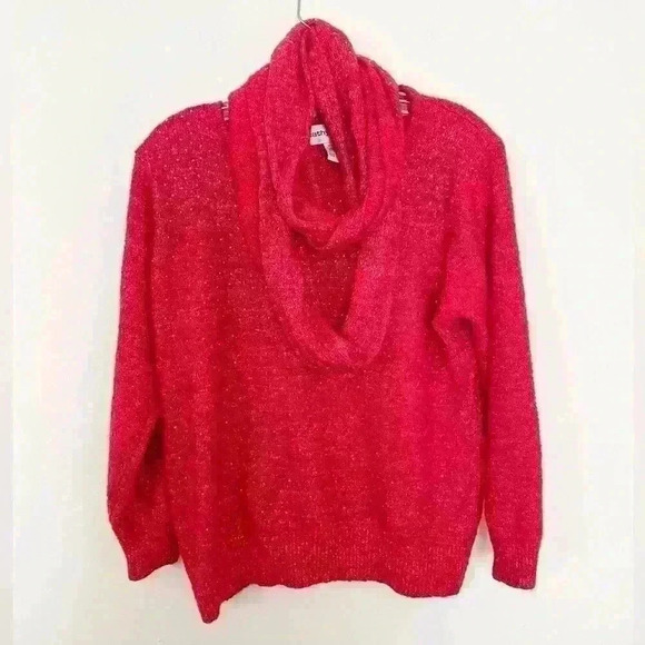 Cathy Daniels Plus Women Large RED MINI STUDS FANCY LONG Sleeve Sweater Holiday - Picture 5 of 8